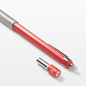 Amazon.co.jp: 無印良品 低重心シャープペン 赤 0.3mm NBD45A3A